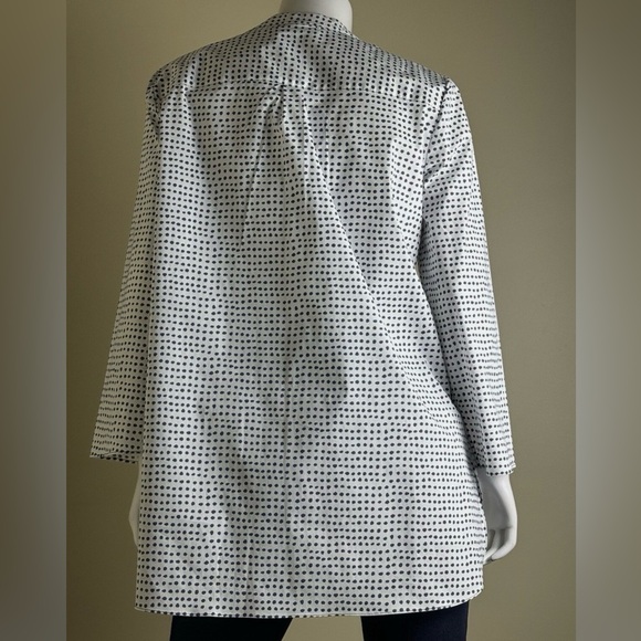 Donna Karan Black and White Patterned Button Down Shirt NEW size XL - Picture 2 of 10